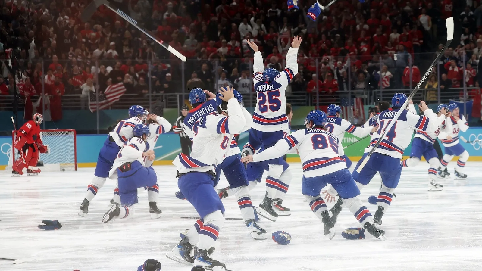 Jack Hughes Scores Overtime Goal as U.S. Beats Canada for Olympic Hockey Gold