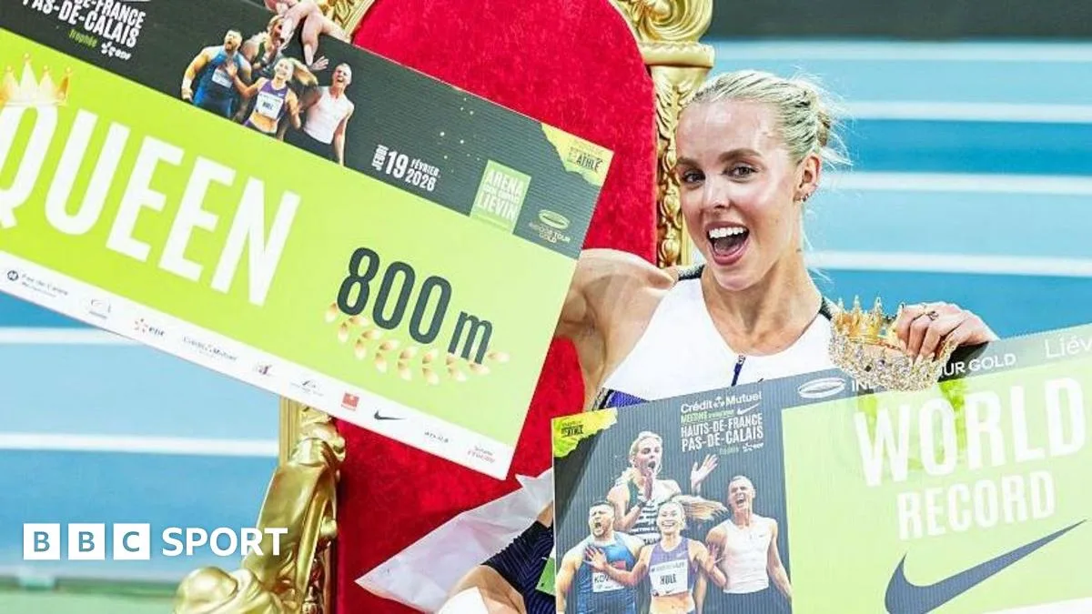 Keely Hodgkinson breaks 23-year-old women's indoor 800m world record